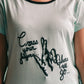 Short Sleeve Embosed T-shirts - Cross your fingers