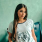Short Sleeve Embosed T-shirts - Cross your fingers