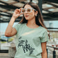 Short Sleeve Embosed T-shirts - Cross your fingers