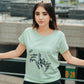 Short Sleeve Embosed T-shirts - Cross your fingers