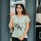 Short Sleeve Embosed T-shirts - Cross your fingers