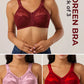 (Pack of 3) Doreen Bra - Cotton Full Coverage Non-Padded Wirefree Bra