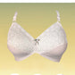 Beige Luxury Non Padded Knitted Cotton Bra with Soft Mesh
