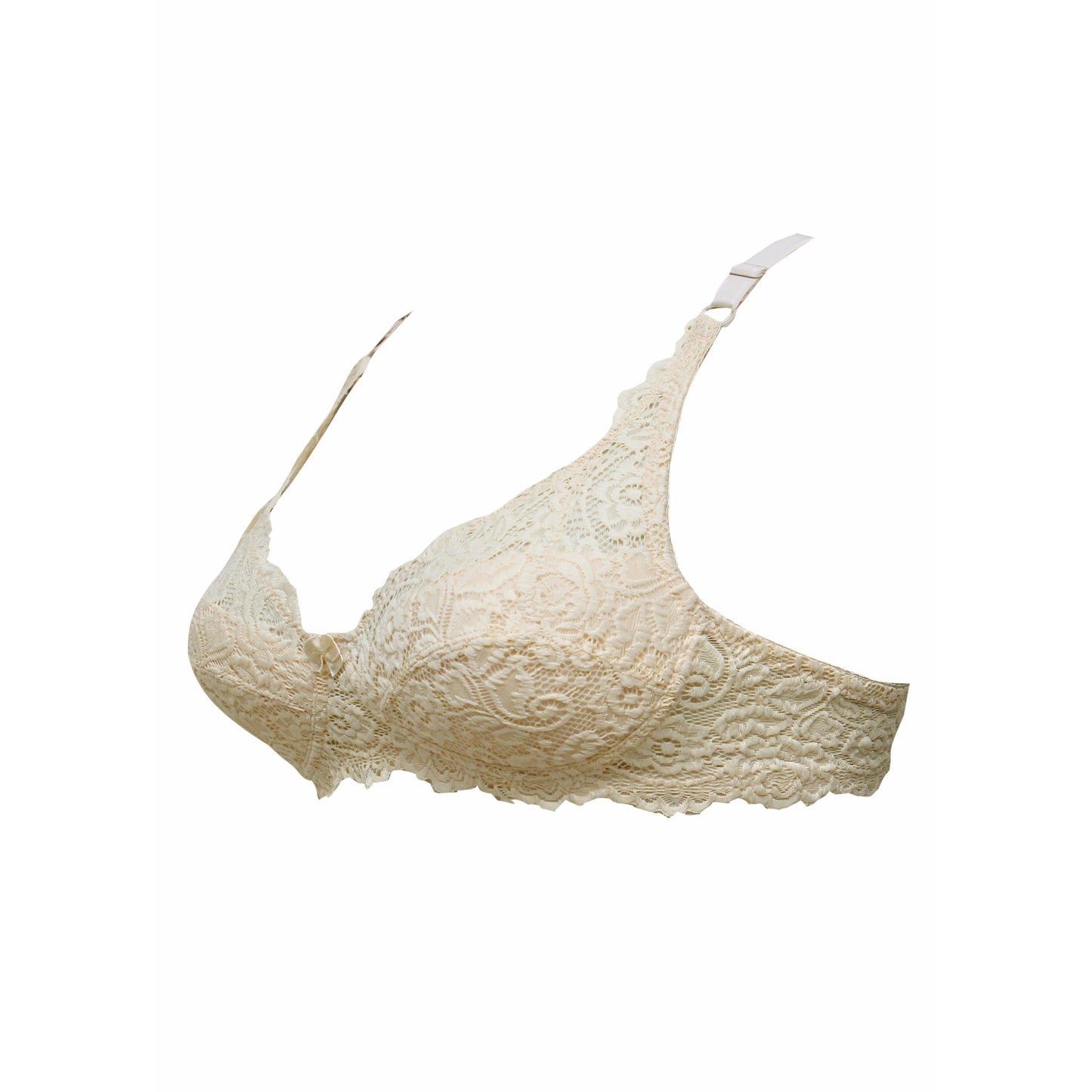Marron Broom - Wired / Non-Wired Light Padded European Lace Bra - Espicopink