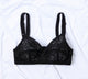 Black Nylon Cross Non Padded Lacy Bra - Espicopink