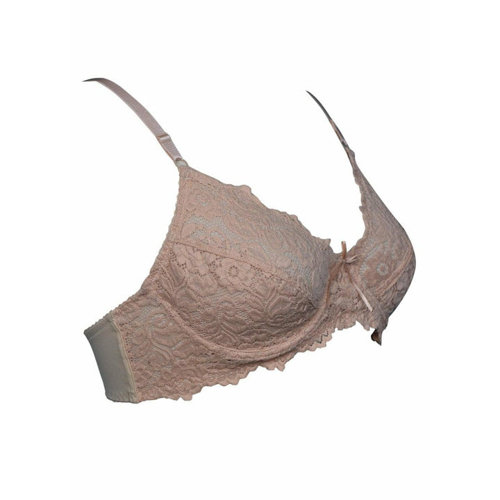 Skin Underwired Net Bra - Espicopink