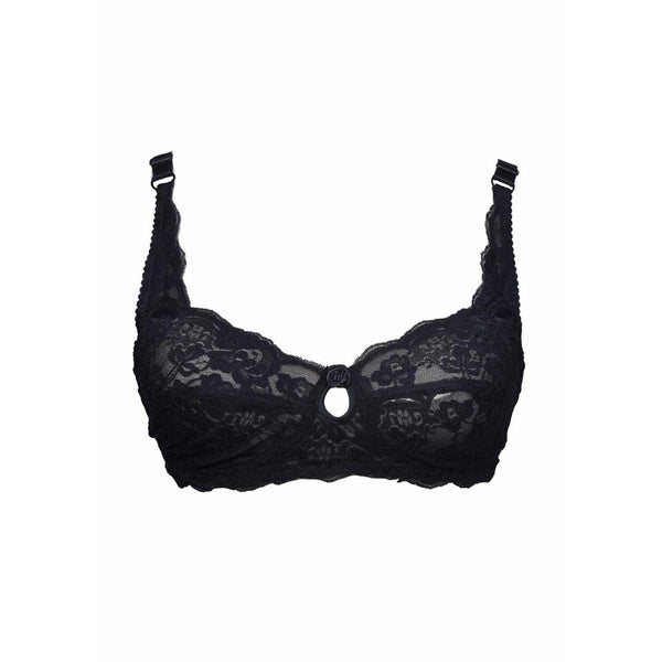 Black Lady Line Net Bra - Espicopink