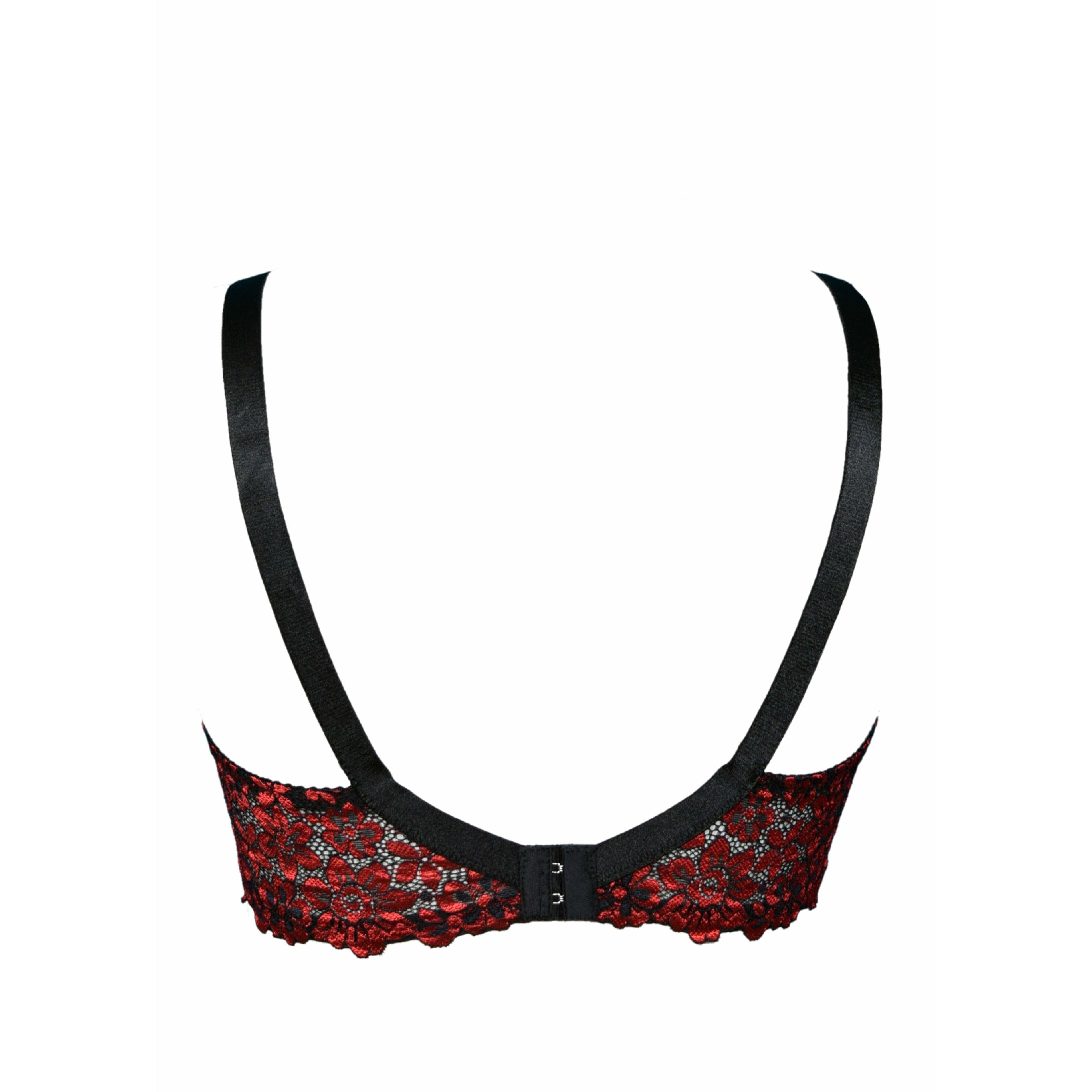 Spirea - Light Padded Wired / Non Wired Floral Mesh Bra - Espicopink