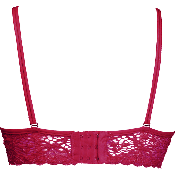 Maroon Medusa Padded Balconette Bra - Espicopink