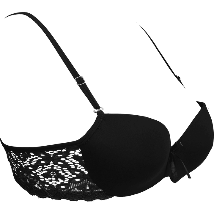 Maroon Medusa Padded Balconette Bra - Espicopink