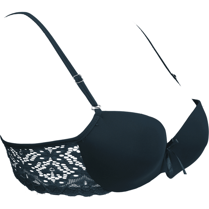 Maroon Medusa Padded Balconette Bra - Espicopink