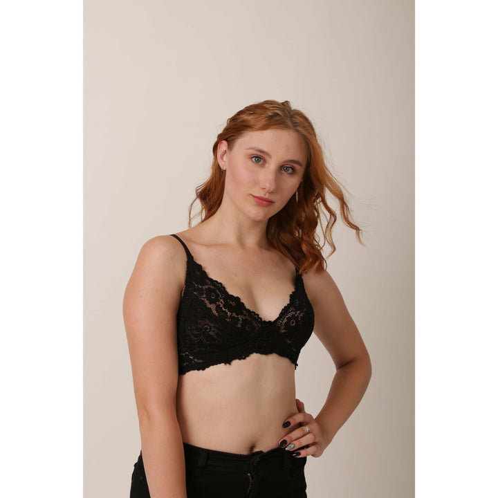 Erica - Wirefree Non-Padded Bra with Lacy Cups - Espicopink