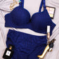 Blue Grey Zephyr Padded Bra and Panty Set - Espicopink