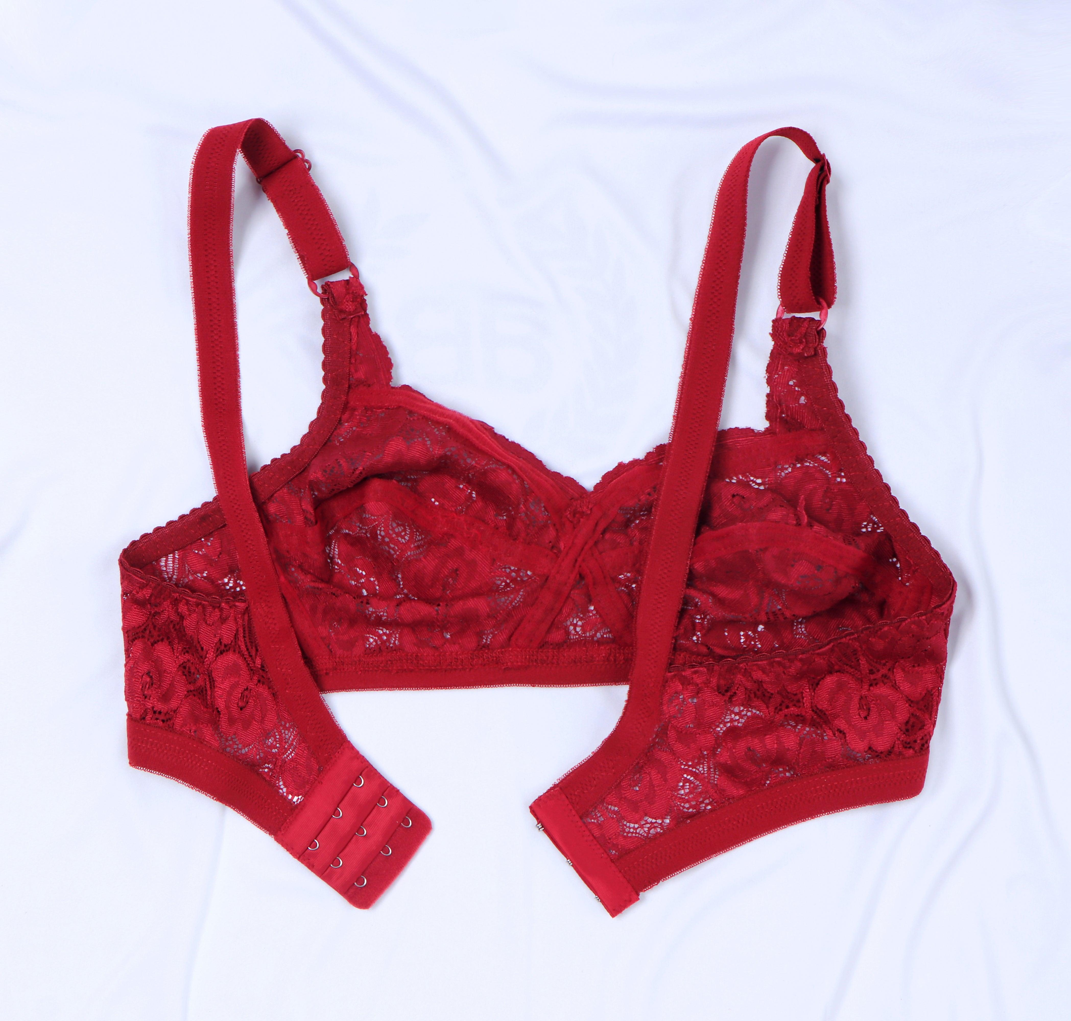 Maroon Sage - Breathable Non Padded Wirefree Net Bra - Espicopink
