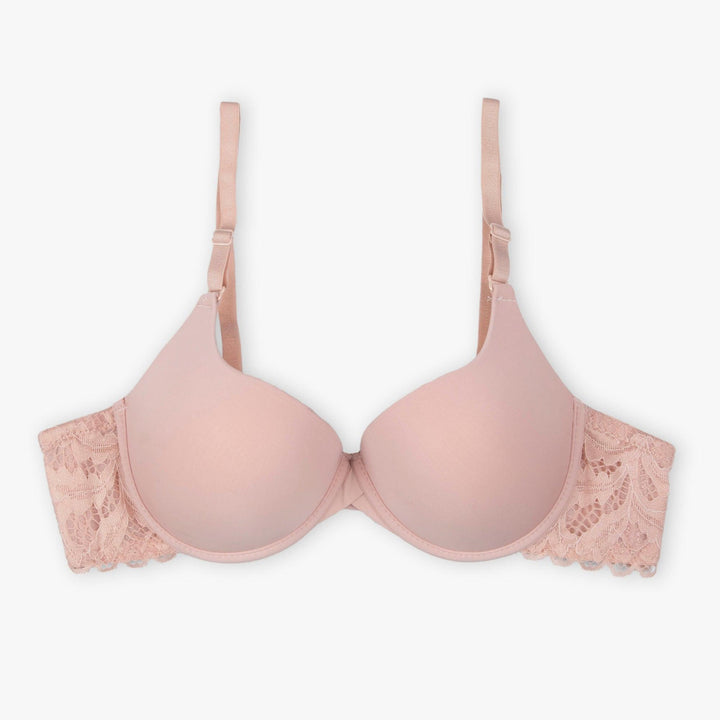 Beige Sugar Lacy Bra - Espicopink