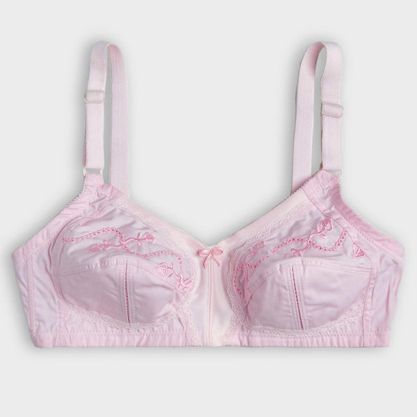 Buy Zivosis Women Pink Cotton Blend Full Coverage Non Padded Bra