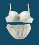 Ice Blue Wedding Padded Bra and Panty Set