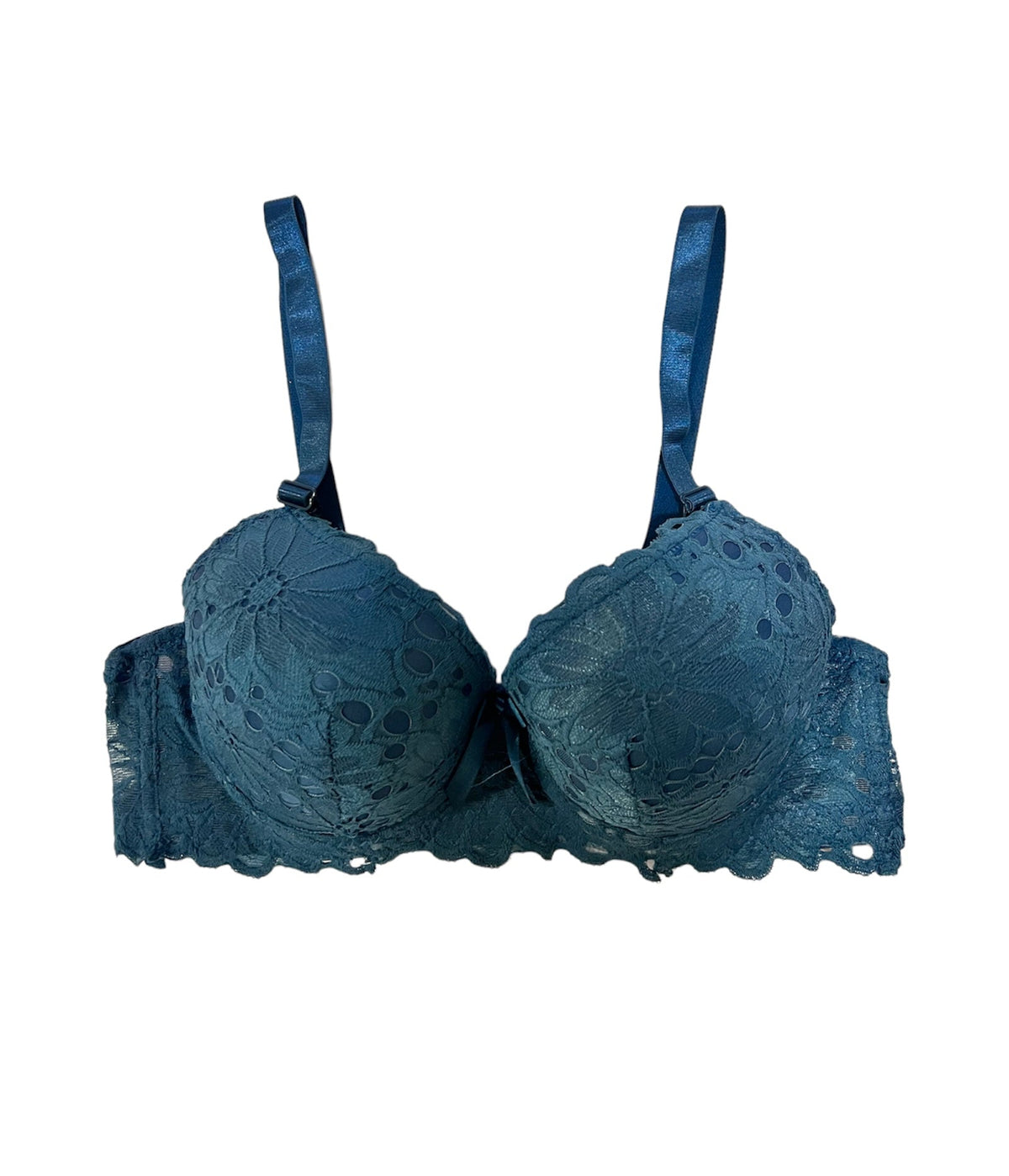 Green Padded Mesh Bra