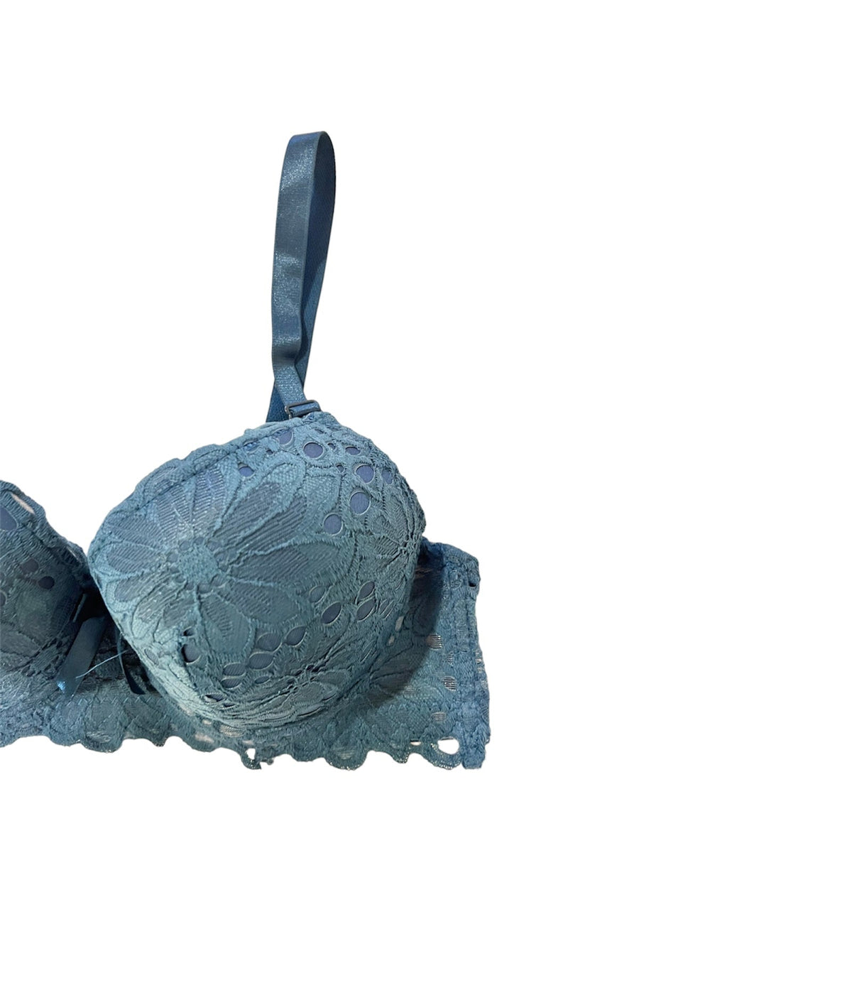 Green Padded Mesh Bra