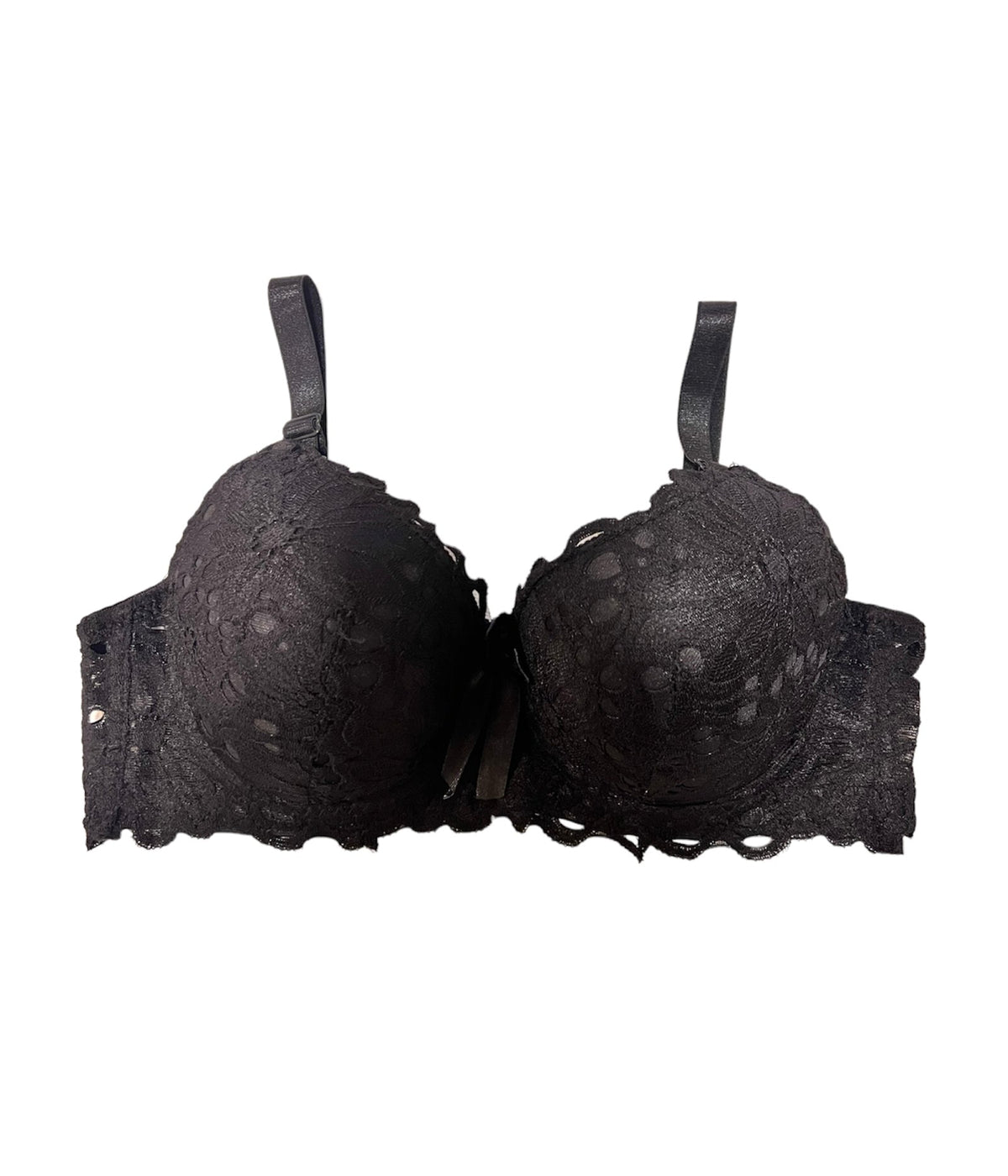 Black Padded Mesh Bra