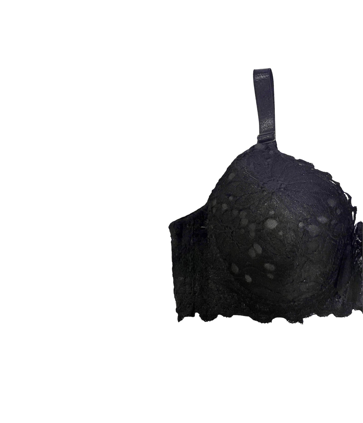 Black Padded Mesh Bra