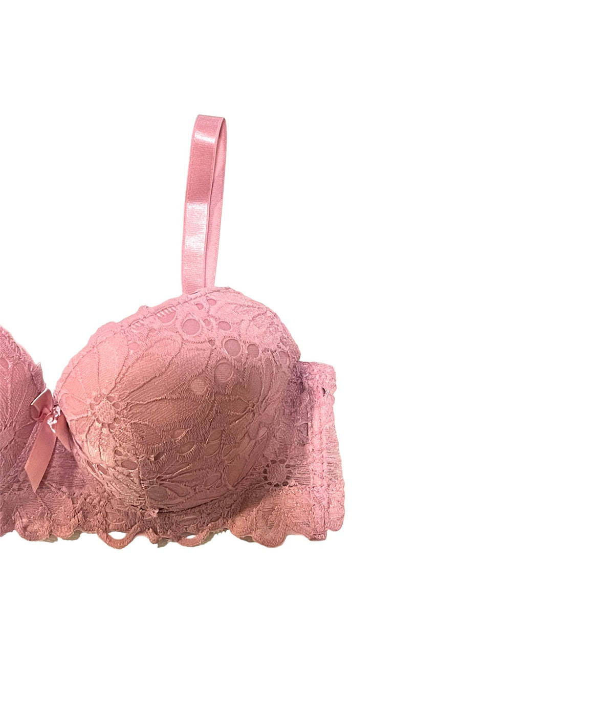 Tea Pink Padded Mesh Bra