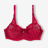 ladies Zinnia - Floral Mesh Low Cut Wired / Non-Wired Full Cup Firm Hold Bra - Espicopink