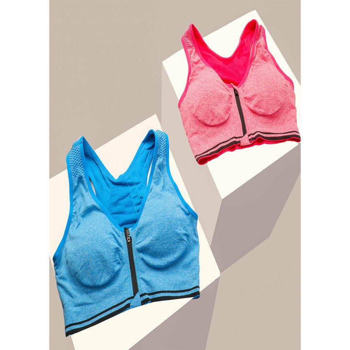 Pack of 2 High Impact Front Open Padded Sports Bra – Espicopink
