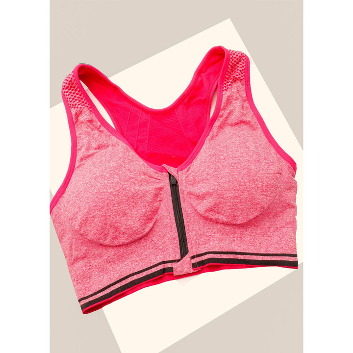 High Impact Front Open Padded Sports Bra – Espicopink